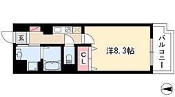 S-FORT浄心 1Kの間取図画像