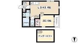 ハーモニーテラス八代町2 1LDKの間取図画像
