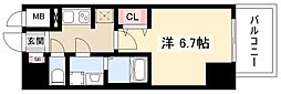 名古屋市北区杉栄町5丁目マンション 1Kの間取図画像