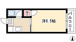 リードワン新川 1Kの間取図画像