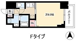 S-RESIDENCE平安通 1Kの間取図画像