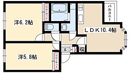 ナミアピア 2LDKの間取図画像
