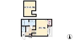 Y'sSqare名城公園 1Kの間取図画像