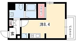 ライブコート丸の内 ワンルームの間取図画像