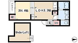 ハーモニーテラス坂井戸町 1LDKの間取図画像