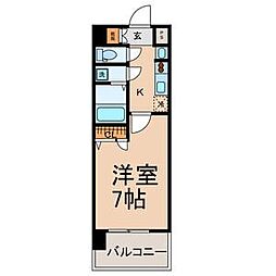 UURコート名古屋名駅 1Kの間取図画像