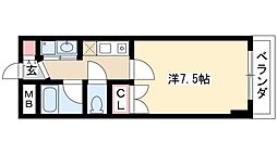 DAIA21 1Kの間取図画像