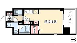 メルカーサ泉 ワンルームの間取図画像