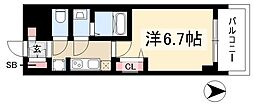 プレサンス大曽根駅前ファースト 1Kの間取図画像