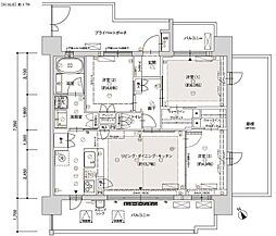ファミリアーレ名古屋ブライト 3LDKの間取図画像