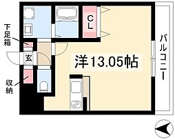 グレーシア城西 ワンルームの間取図画像