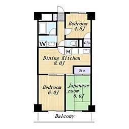 リバーサイド鴨居 3DKの間取図画像
