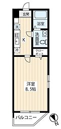 アンベリール吉祥寺EAST 1Kの間取図画像