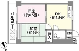 センチュリー御宿シーサイド 2DKの間取図画像