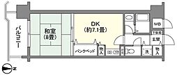 ヴァカンシア勝浦 1DKの間取図画像