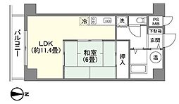 小湊シーサイドハイツ 1LDKの間取図画像