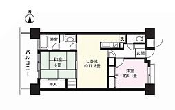 セレブラール勝浦 2LDKの間取図画像