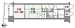 ヴァカンシア勝浦 2Kの間取図画像