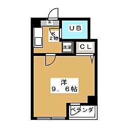 ドムス南行徳 1Kの間取図画像