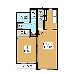 M,HighCrest 1LDKの間取図画像