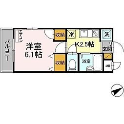 ラグーン舞浜 1Kの間取図画像