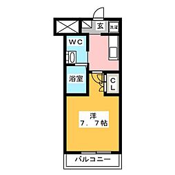 EastSideResidence 1Kの間取図画像
