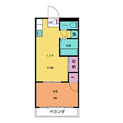 高山ハイツ 1LDKの間取図画像