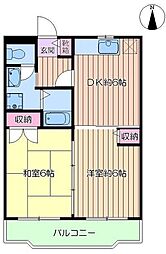 ファミール西葛西 2DKの間取図画像