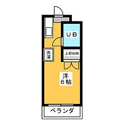 モア4 ワンルームの間取図画像