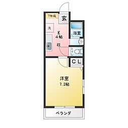クレストハイムマイハマ 1Kの間取図画像