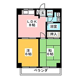 第一西脇ビル 2DKの間取図画像