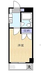 スクエアハイム3 1Kの間取図画像