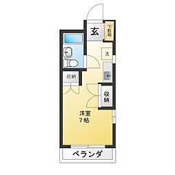 ホワイトパレス浦安No.1 ワンルームの間取図画像