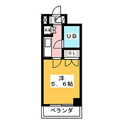 アルタヴィラドゥエ 1Kの間取図画像