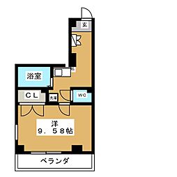 クレオ舞浜 1Kの間取図画像