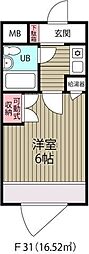 ダイニチ館F-31番館 1Kの間取図画像