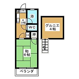 ホープラス・ソメヤ 1Kの間取図画像