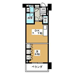 パークシティ柏の葉キャンパスザ・ゲートタワーウエスト 1DKの間取図画像