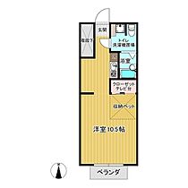 メゾン・ショード・エスパス 0103 ｜ 岡山県津山市山北（賃貸アパート1R・1階・25.64㎡） その2