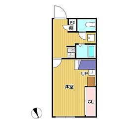 レオパレス花水木 1Kの間取図画像