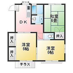 メゾン西瑞江B棟 3DKの間取図画像
