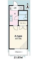フラット75 1Kの間取図画像