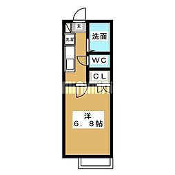 クレアーレ瑞江6 1Kの間取図画像