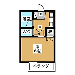 ネクスト・ルーミー212 1Kの間取図画像
