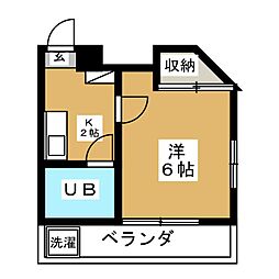 メイローズ原木 1Kの間取図画像