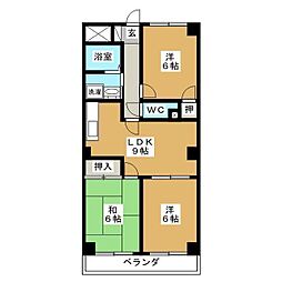 ファミール行徳 3DKの間取図画像