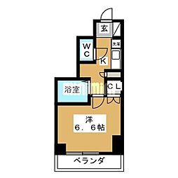 レジディア行徳 1Kの間取図画像