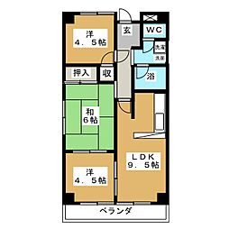 行徳第2マンション 3LDKの間取図画像