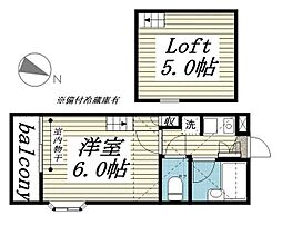 ジュネパレス松原A 1Kの間取図画像