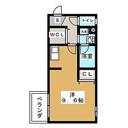 PARKSIDERESIDENCEGYOTOKU ワンルームの間取図画像